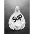 SUP BASKI 3 İPLİK PAMUKLU KUMAŞ OVERSİZE SWEAT BEYAZ