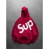 SUP BASKI 3 İPLİK PAMUKLU KUMAŞ OVERSİZE SWEAT KIRMIZI