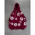 TEARS BASKI OVERSİZE HIRKA BORDO
