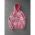 TEARS BASKI OVERSİZE HIRKA PEMBE