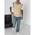 TRİKO ATLET GG KEMERLİ FUL BAGGY PANTOLON KOMBİN KREM