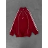 YARIM FERMUAR NK FUL BİYELİ OVERSİZE SWEAT KIRMIZI