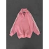 YARIM FERMUAR NK FUL BİYELİ OVERSİZE SWEAT PEMBE