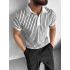 ZEBRA DESEN DÜĞMELİ POLO YAKA TİŞÖRT BEYAZ