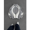 3 İPLİK OVAL PARÇALI YAKALI HIRKA GRİ