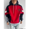 3 İPLİK PAMUKLU KUMAŞ ARS KAPÜŞONLU SWEAT KIRMIZI
