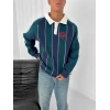 3 İPLİK PAMUKLU KUMAŞ ARS ŞERİTLİ POLO YAKA SWEAT