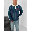 3 İPLİK PAMUKLU KUMAŞ ARS ŞERİTLİ POLO YAKA SWEAT
