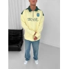 3 İPLİK PAMUKLU KUMAŞ BRASİL YARIM FERMUAR SWEAT