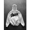 3 İPLİK PAMUKLU KUMAŞ STW KAPÜŞONLU SWEAT BEYAZ