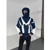 44 MASKE OVERSİZE HIRKA MAVİ