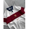 POLO YAKA BARCA ORTA PARÇALI OVERSIZE TSHIRT BEYAZ