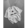 BİSİKLET YAKA NK BARCA HOLOGRAM OVERSİZE TSHİRT BEYAZ