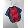 BİSKLET YAKA 1989 NAKIŞ BARCA OVERSİZE TSHİRT BORDO