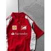 POLO YAKA 2 İPLİK KUMAS SANTANDER BASKI OVERSİZE TSHİRT KIRMIZI