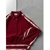 POLO YAKA 2 İPLİK KUMAS BASİC KOL HASIR SERİT TSHİRT TAKIM KIRMIZI