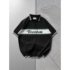 POLO YAKA FREEDOM TRIKO OVERSIZE TSHIRT SİYAH