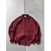 POLO YAKA MODAL KUMAŞ OVERSIZE GÖMLEK BORDO