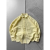 POLO YAKA MODAL KUMAŞ OVERSIZE GÖMLEK SARI