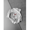 BİSİKLET YAKA EJDER TRAPSTAR NAKIŞ TSHİRT BEYAZ