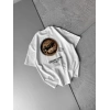 BREW LABS KAHVE BASKI OVERSİZE TSHİRT BEYAZ