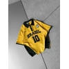 BRASİL 10 POLO YAKA OVERSİZE TSHİRT SARI