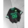 BRASİL 00 POLO YAKA OVERSİZE TSHİRT SİYAH