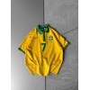 BRASİL 7 POLO YAKA OVERSİZE TSHİRT SARI