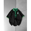 BRASİL 7 POLO YAKA OVERSİZE TSHİRT SİYAH