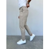 SLİM KALIP KUMAŞ PANTOLON KREM