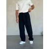 EXTRA BAGGY KALIP DS PİLELİ KUMAŞ PANTOLON LACİ