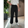 BAGGY KALIP TENSEL KUMAŞ DS PANTOLON SİYAH