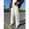 BAGGY KALIP GABARDİN KUMAŞ DS PANTOLON BEYAZ