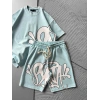 SY BASKI ŞORTLU İLP OVERSİZE TAKIM BEBE MAVİ