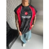 TR PARÇALI YIKAMALI NAKIŞ ATLET SİYAH