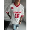 CHAMP TR V YAKA NAKIŞLI CHL TSHİRT BEYAZ
