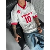 CHAMP TR V YAKA NAKIŞLI CHL TSHİRT BEYAZ
