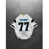 STORM 77 BASKI OVERSİZE V YAKA TİŞÖRT BEYAZ