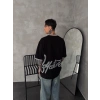 BOYUN RİBANA EDİVE BASKI TSHİRT SİYAH