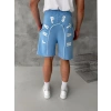 NAKIŞ TRAP ÖZEL SERİ OVERSİZE ŞORT BEBE MAVİ