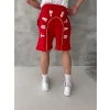 NAKIŞ TRAP ÖZEL SERİ OVERSİZE ŞORT KIRMIZI