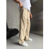 A+ KALİTE PARAŞÜT KUMAŞ NK BİYELİ EŞOFMAN ALTI KREM