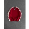 AD KOL SERİT 3 İPLİK PAMUKLU SWEAT KIRMIZI