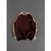 AD KOL SERİT 3 İPLİK PAMUKLU SWEAT KAHVE