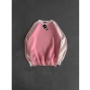AD KOL SERİT 3 İPLİK PAMUKLU SWEAT PEMBE