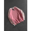 AD KOL SERİT 3 İPLİK PAMUKLU SWEAT PEMBE