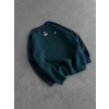 AD KOL SERİT 3 İPLİK PAMUKLU SWEAT SU YEŞİLİ