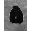 AD SERİT RENKLİ 3 İPLİK PAMUKLU HIRKA SİYAH