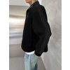 AD YAKA KADİFE KOT CEKET SİYAH