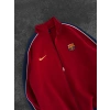 BARCA 3 İPLİK PAMUKLU KUMAŞ OVERSİZE HIRKA KIRMIZI